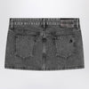 The Attico Black denim mini skirt