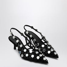  The Attico Black Grid Slingback