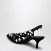 The Attico Black Grid Slingback