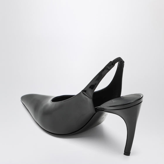 The Attico Black Viper Slingback