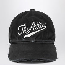  The Attico Vintage-effect black baseball cap