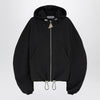 The Attico Black hooded bomber jacket
