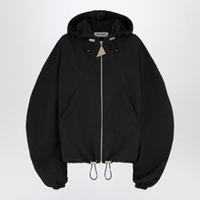  The Attico Black hooded bomber jacket