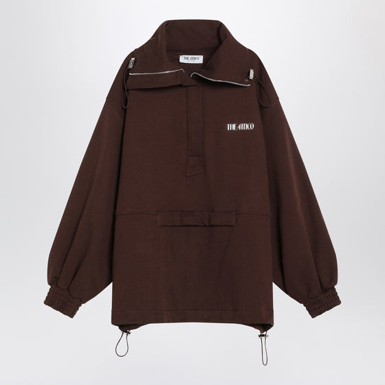 The Attico Brown cotton sweatshirt with logo
