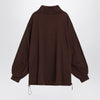 The Attico Brown cotton sweatshirt with logo