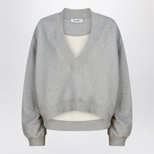  The Attico Grey mélange cotton sweatshirt with logo