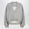 The Attico Grey mélange cotton sweatshirt with logo