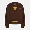 The Attico Brown cotton sweatshirt with logo