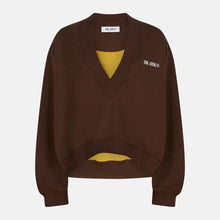  The Attico Brown cotton sweatshirt with logo