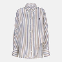  The Attico White Diana striped shirt