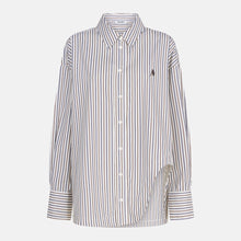  The Attico White Diana striped shirt