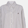The Attico White Diana striped shirt