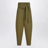 The Attico Military green wool gabardine trousers