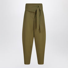  The Attico Military green wool gabardine trousers