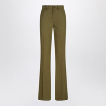  The Attico Military green wool gabardine trousers