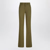 The Attico Military green wool gabardine trousers