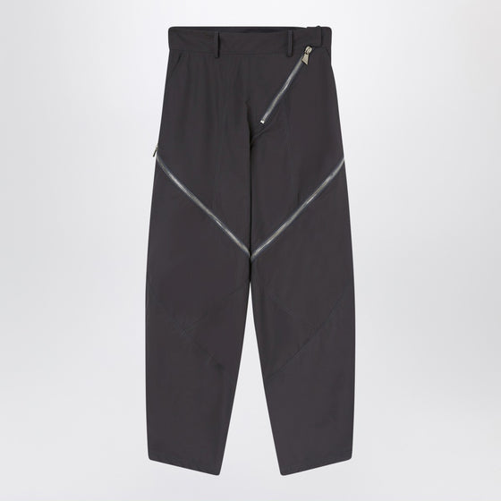 The Attico Dark grey trousers with zip details