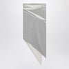 The Attico Asymmetric grey mélange cotton skirt