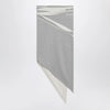 The Attico Asymmetric grey mélange cotton skirt