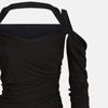 The Attico Black midi dress in viscose crêpe