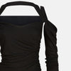 The Attico Black midi dress in viscose crêpe