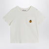Mini Rodini white T-shirt with ladybug embroidery