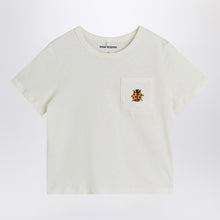  Mini Rodini white T-shirt with ladybug embroidery
