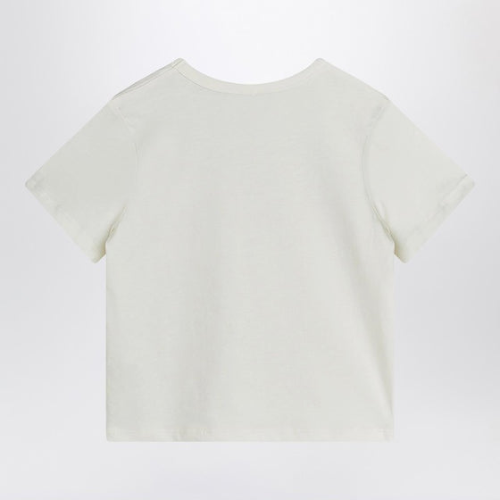 Mini Rodini white T-shirt with ladybug embroidery