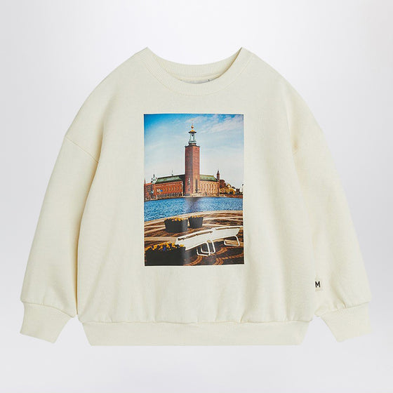 Mini Rodini White sweatshirt with municipal print