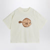 Mini Rodini white T-shirt with Flundra print