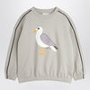 Mini Rodini Gray sweatshirt with seagull print