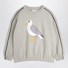  Mini Rodini Gray sweatshirt with seagull print