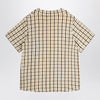 Mini Rodini Beige shirt with a checkered pattern