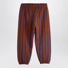 Mini Rodini Brown striped jogging trousers
