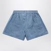 Mini Rodini Light blue denim shorts with musical notes
