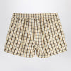 Mini Rodini Beige shorts with check pattern