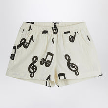  Mini Rodini White shorts with musical notes