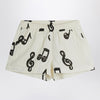 Mini Rodini White shorts with musical notes