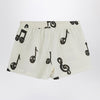 Mini Rodini White shorts with musical notes