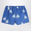 Mini Rodini Blue shorts with sailboats