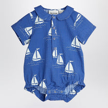 Mini Rodini Blue bodysuit with sailboats