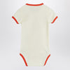 Mini Rodini Ivory/red bodysuit with ladybug