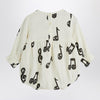 Mini Rodini White bodysuit with musical notes