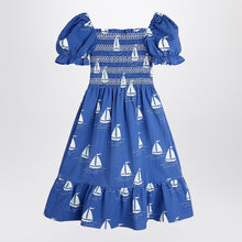  Mini Rodini Blue dress with sailboats