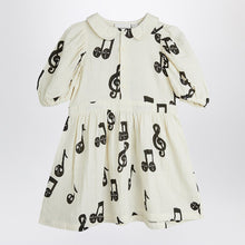  Mini Rodini White dress with musical notes