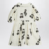 Mini Rodini White dress with musical notes