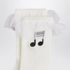 Mini Rodini White socks with musical note