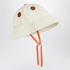 Mini Rodini White hat with ladybugs