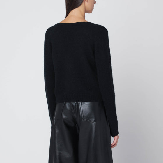 Roberto Collina Short black cashmere cardigan