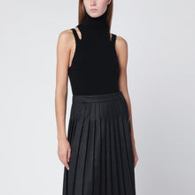  Roberto Collina Black cashmere blend turtleneck top